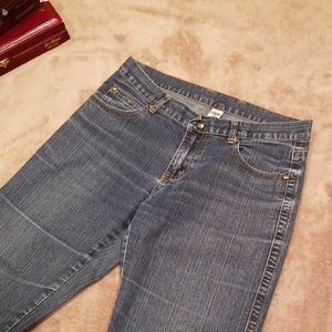 PRANA womens size M bootcut dark denim jeans